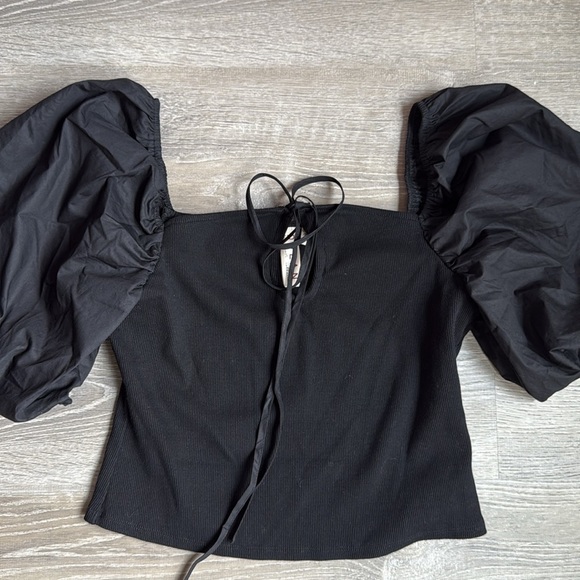 Anthropologie Dolan puff sleeves top Large - Picture 3 of 7